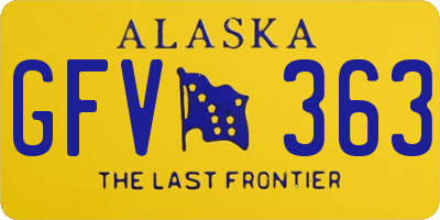 AK license plate GFV363