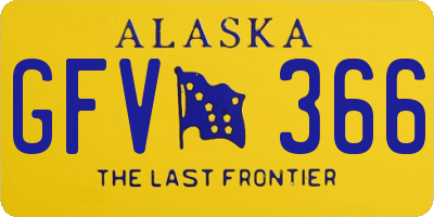 AK license plate GFV366