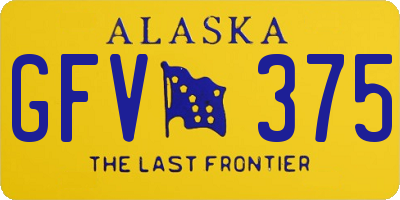 AK license plate GFV375