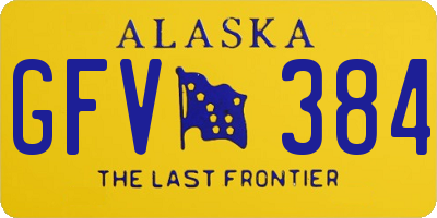 AK license plate GFV384