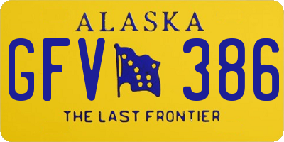 AK license plate GFV386