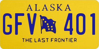 AK license plate GFV401