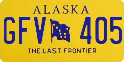 AK license plate GFV405