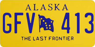 AK license plate GFV413