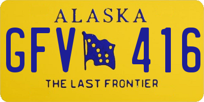 AK license plate GFV416