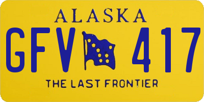 AK license plate GFV417