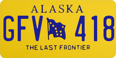 AK license plate GFV418
