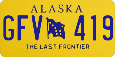 AK license plate GFV419