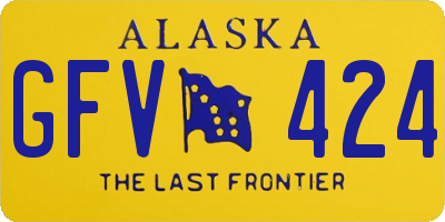 AK license plate GFV424