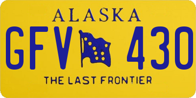 AK license plate GFV430