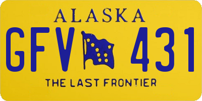 AK license plate GFV431