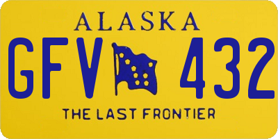 AK license plate GFV432