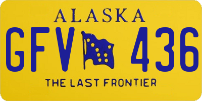AK license plate GFV436
