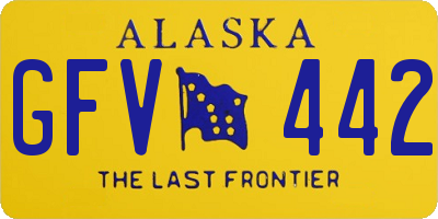 AK license plate GFV442