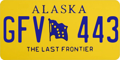 AK license plate GFV443