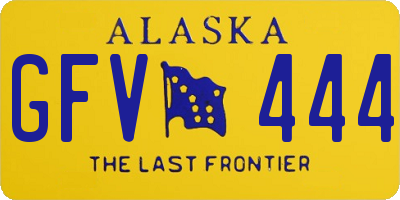 AK license plate GFV444