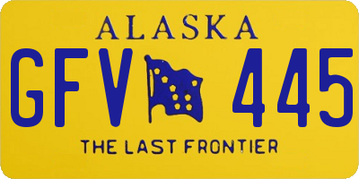 AK license plate GFV445