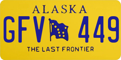 AK license plate GFV449