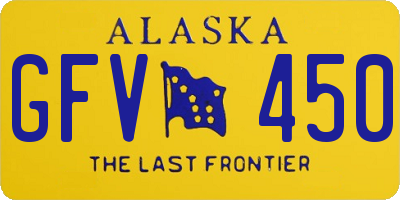 AK license plate GFV450