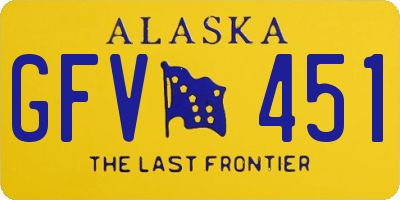 AK license plate GFV451