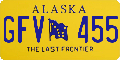 AK license plate GFV455
