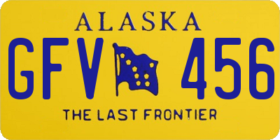 AK license plate GFV456