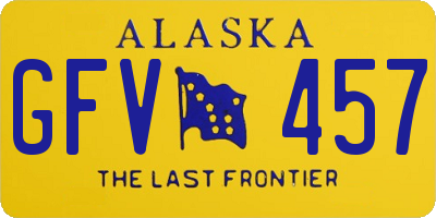AK license plate GFV457