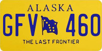 AK license plate GFV460