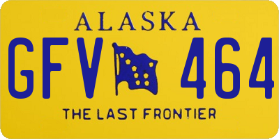 AK license plate GFV464