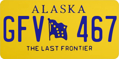 AK license plate GFV467