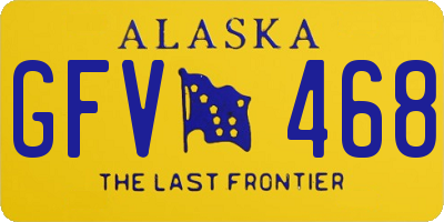 AK license plate GFV468