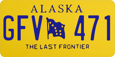 AK license plate GFV471