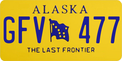AK license plate GFV477