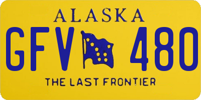 AK license plate GFV480