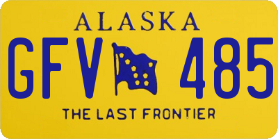 AK license plate GFV485