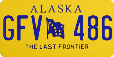 AK license plate GFV486