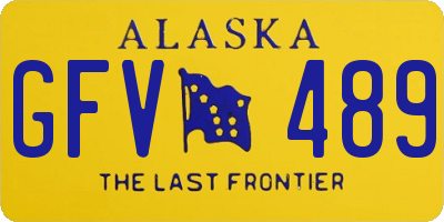 AK license plate GFV489