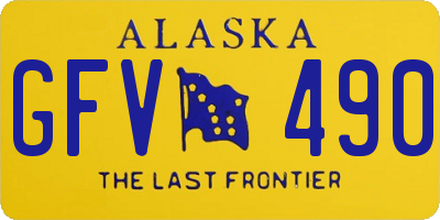 AK license plate GFV490