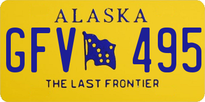 AK license plate GFV495