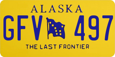 AK license plate GFV497