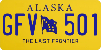AK license plate GFV501