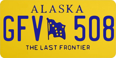 AK license plate GFV508