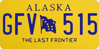 AK license plate GFV515