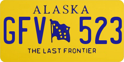 AK license plate GFV523