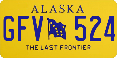 AK license plate GFV524