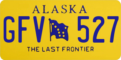 AK license plate GFV527