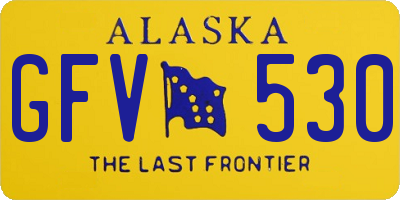 AK license plate GFV530