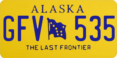 AK license plate GFV535