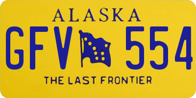 AK license plate GFV554