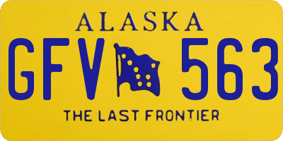 AK license plate GFV563